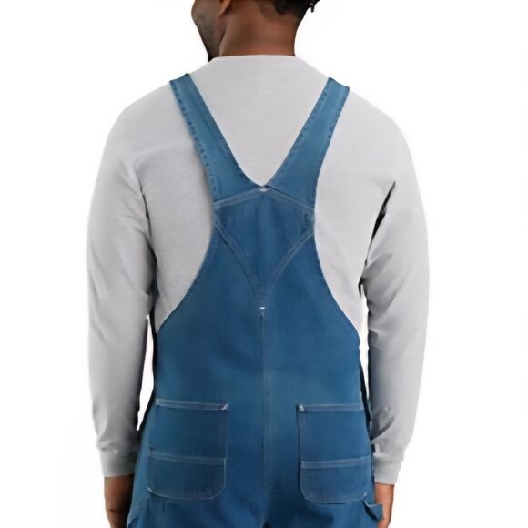 Carhartt relaxed fit blue denim men's Farm Country Western Work overalls 42 X 28 - Picture 2 of 9